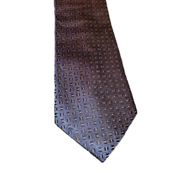 CRAFT AND BARROW Blue/silver tie with small squares NWOT - Picture 1 of 5